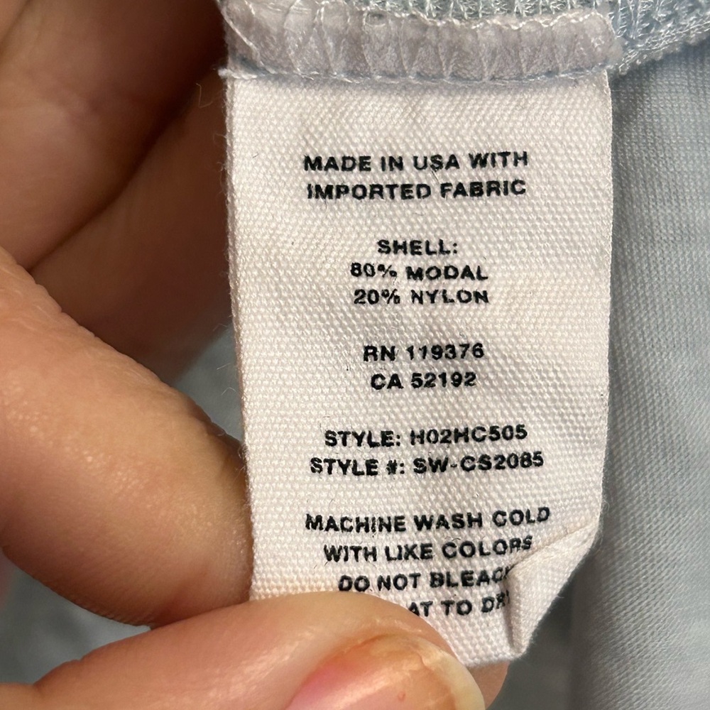 Helmut Lang Sky Blue V-Neck T-Shirt - Picture 4 of 5